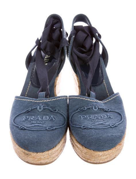 prada espadrille sandals|prada espadrilles denim.